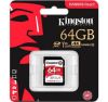  Зображення Модуль флеш-пам'яті Kingston 64GB SDXC Canvas React 100R/80W CL10 UHS-I U3 V30 A1 EAN: 740617275896 